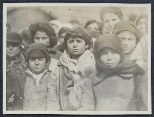 Bundled children press toward the camera. Alexandropol, c. 1923–1926.