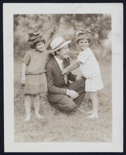 Acheson with Lea and Babek, Seversky girls' camp. Alexandropol, 1926.