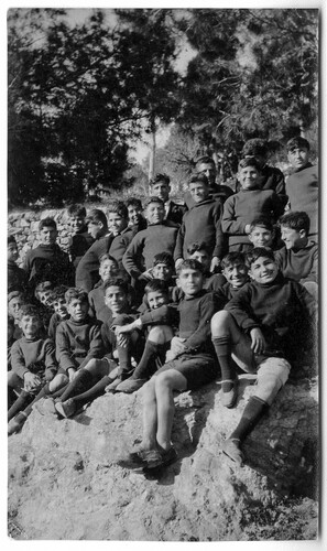 Orphan boys on the Syra orphanage hillside, c.1927