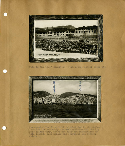 NER American Orphanage at Syra: orphans before the boys' dormitory