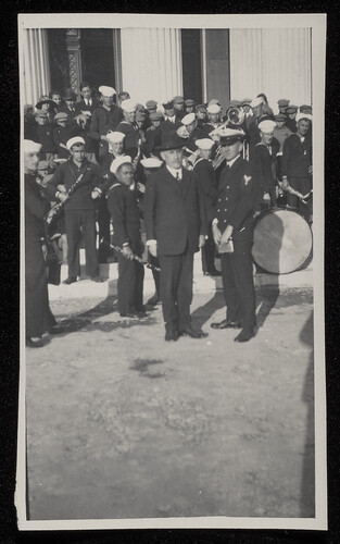 Ambassador Morgenthau before a Navy band, c. 1923–1924