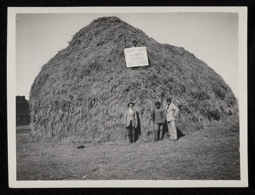 Haystack sign: bought with 90 suits old clothes, Caucasus, 1920s