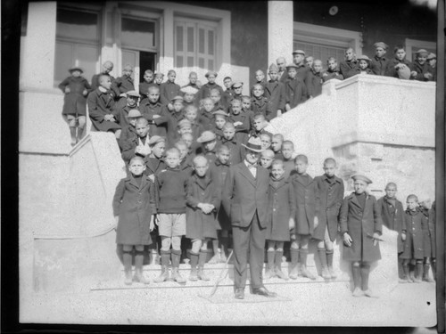 Gov. Henry J. Allen with NER orphan boys. Athens, c. 1923-25