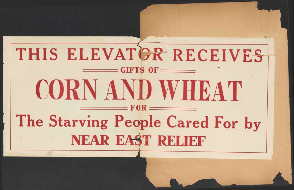 Corn-and-wheat elevator banner — NER Grain Drive