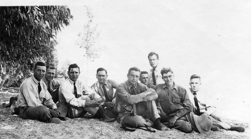 Nine Mennonite workers at the Galilee conference. October 1919.