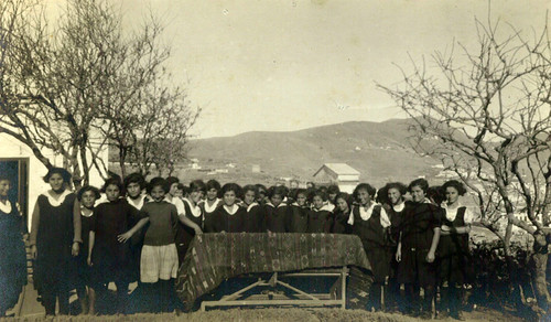 Orphan girls visiting from Corinth, Syra, Nov 1926