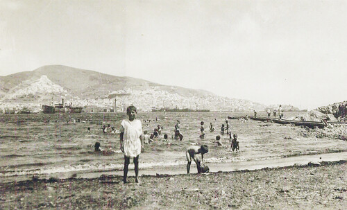 Orphan children bathe at Syra, June 1927