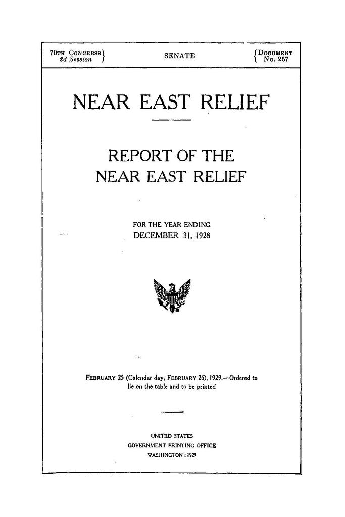 NER Report to Congress, 1928