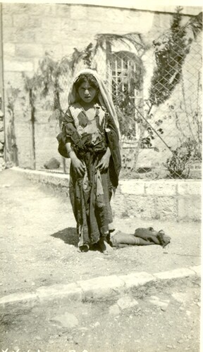 Miriam Moosa on the day she came in from Lifta. c. 1919–1920.