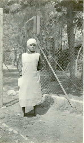 Miriam Moosa, washed and clothed on arrival. c. 1919–1920.
