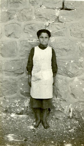 Miriam Moosa, six months on, her hair grown back. c. 1919–1920.