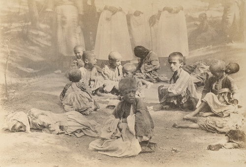 Starving children at the Court of Etchmiadzin.