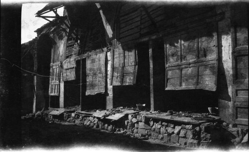 Damaged building interior, Marash