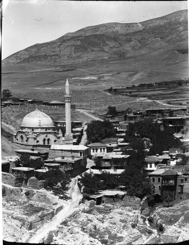 Panorama of Marash with mosque and mountains