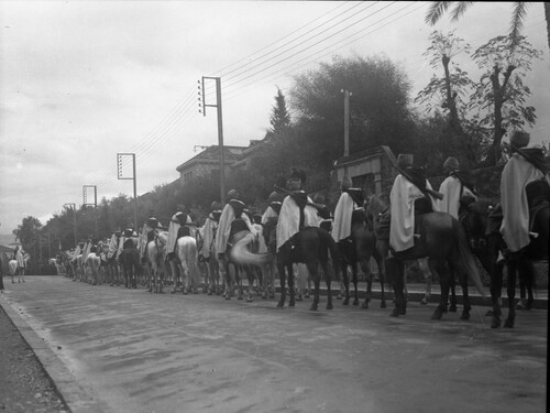 French cavalry column on road, Cilicia