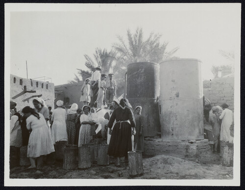 The water supply at the Nestorian refugee camp. Baghdad, 1927.