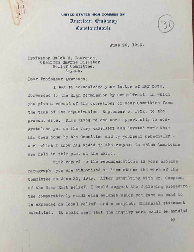 Stearns authorizes SDRC dissolution, June 26, 1923