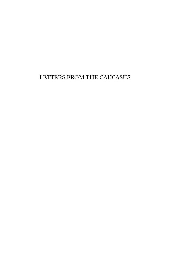 Edward Tyler Perry, Letters from the Caucasus, 1919–1920