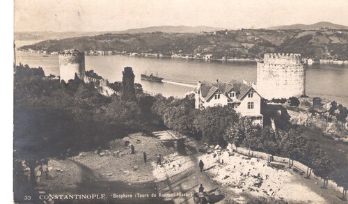 The Ismid unit sails down the Bosphorus. Constantinople, June 1922.