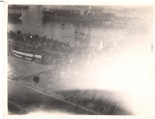 Thirty thousand refugees take ship as the army leaves. Ismid, June 1921.